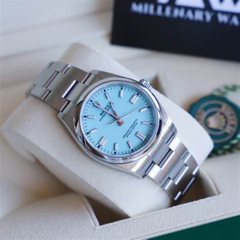 rolex oyster bleu turquoise|Rolex Oyster perpetual 36 mm.